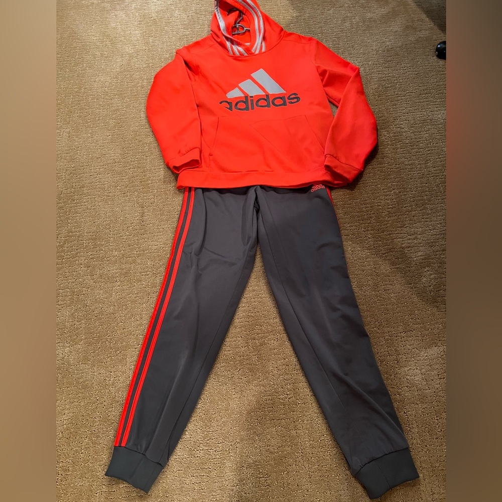 Adidas sweat suit. Boy size 18-20